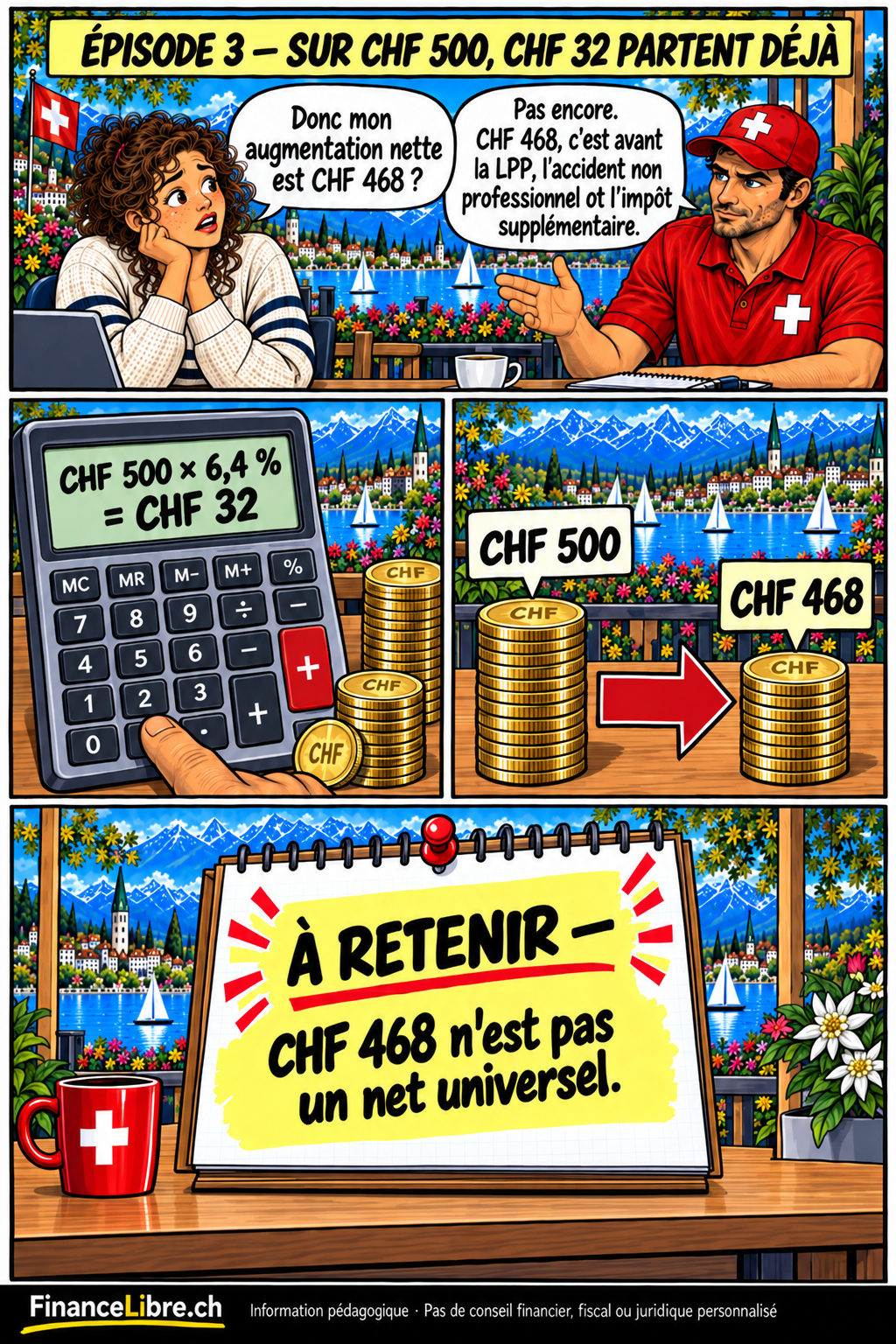 Aperçu BD FinanceLibre — cotisations AVS, AI, APG et chômage
