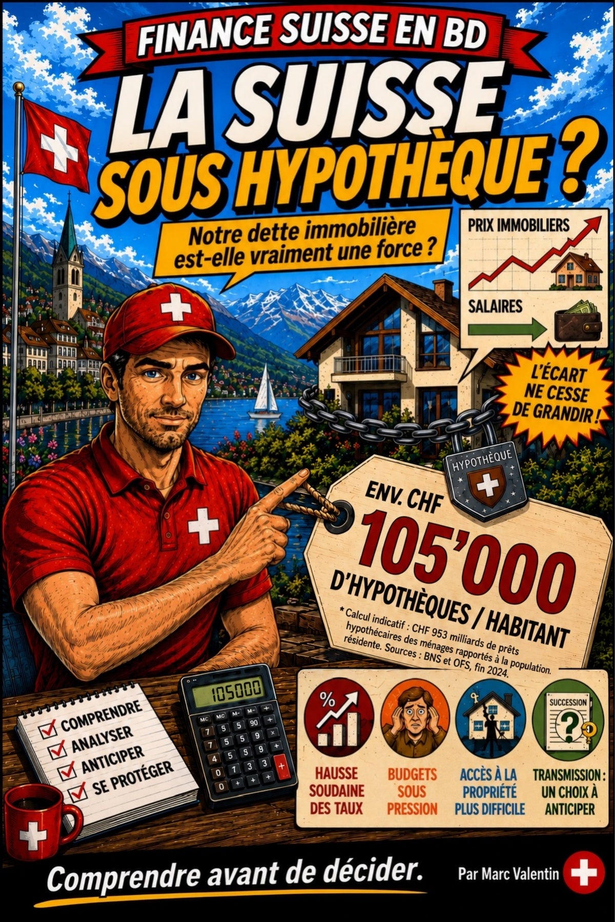 Couverture de la BD Immobilier en Suisse : dette, transmission et capacité financière