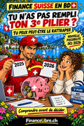 Rattraper son 3e pilier dès 2026 — couverture Finance Suisse en BD